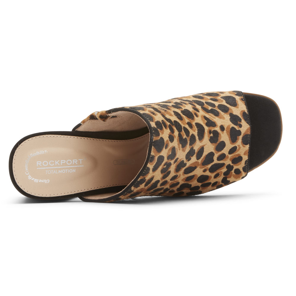 Rockport Slides For Womens Leopard - Total Motion Amara - BG3589704